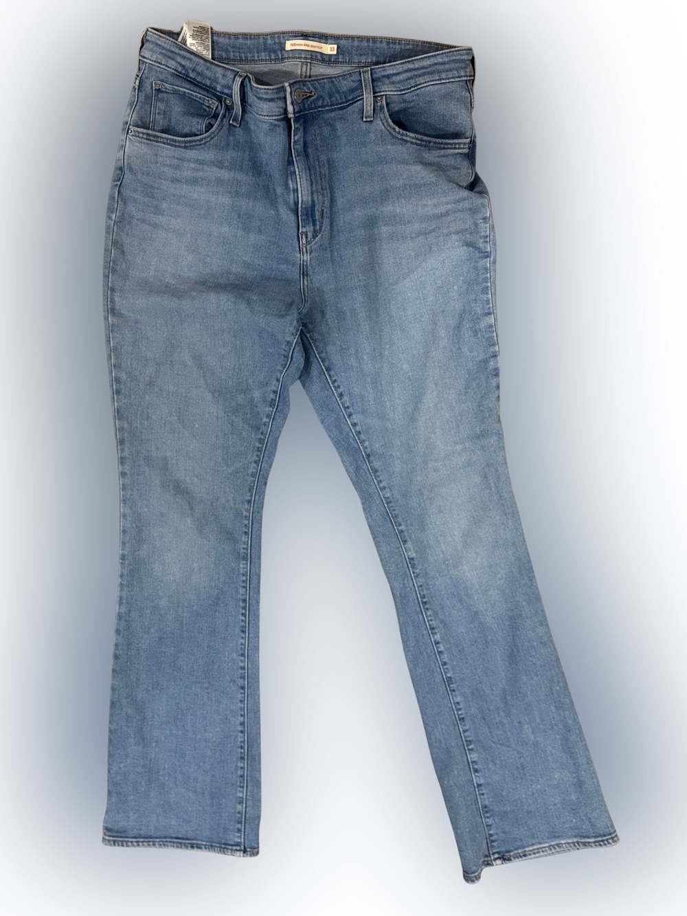 Levi's 725 High Rise Bootcut Light Blue Flare Jeans - Women's